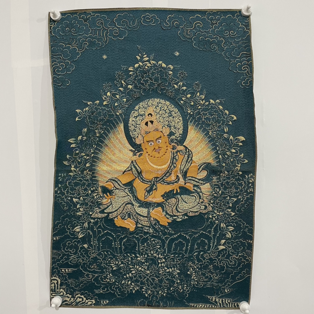 Embroidery Yellow - Thangka Nakışı Tibet Budizmi İpek Brokar