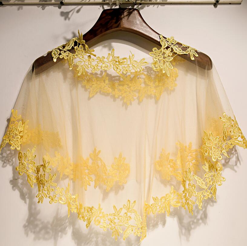 Embroidery Yellow - Kadın İlkbahar Yaz çiçek nakışı sarı