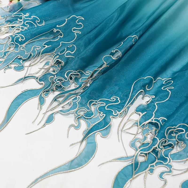 Embroidery Diy - Çin Tarzı Nakış Lotus Yaprağı Degrade