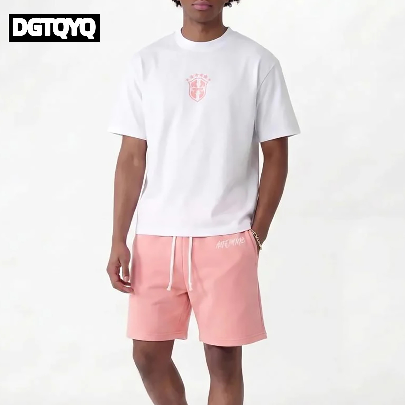 Embroidery Shirt - Erkek Yazlık Yeni Pembe İşlemeli Günlük