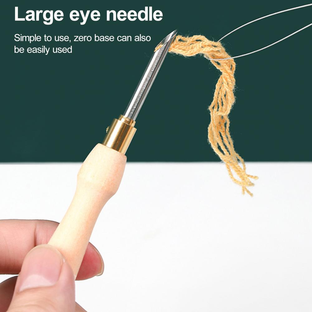 Punch Needle Handle - Nakış Iğnesi Ahşap Saplı Örgü Iğnesi