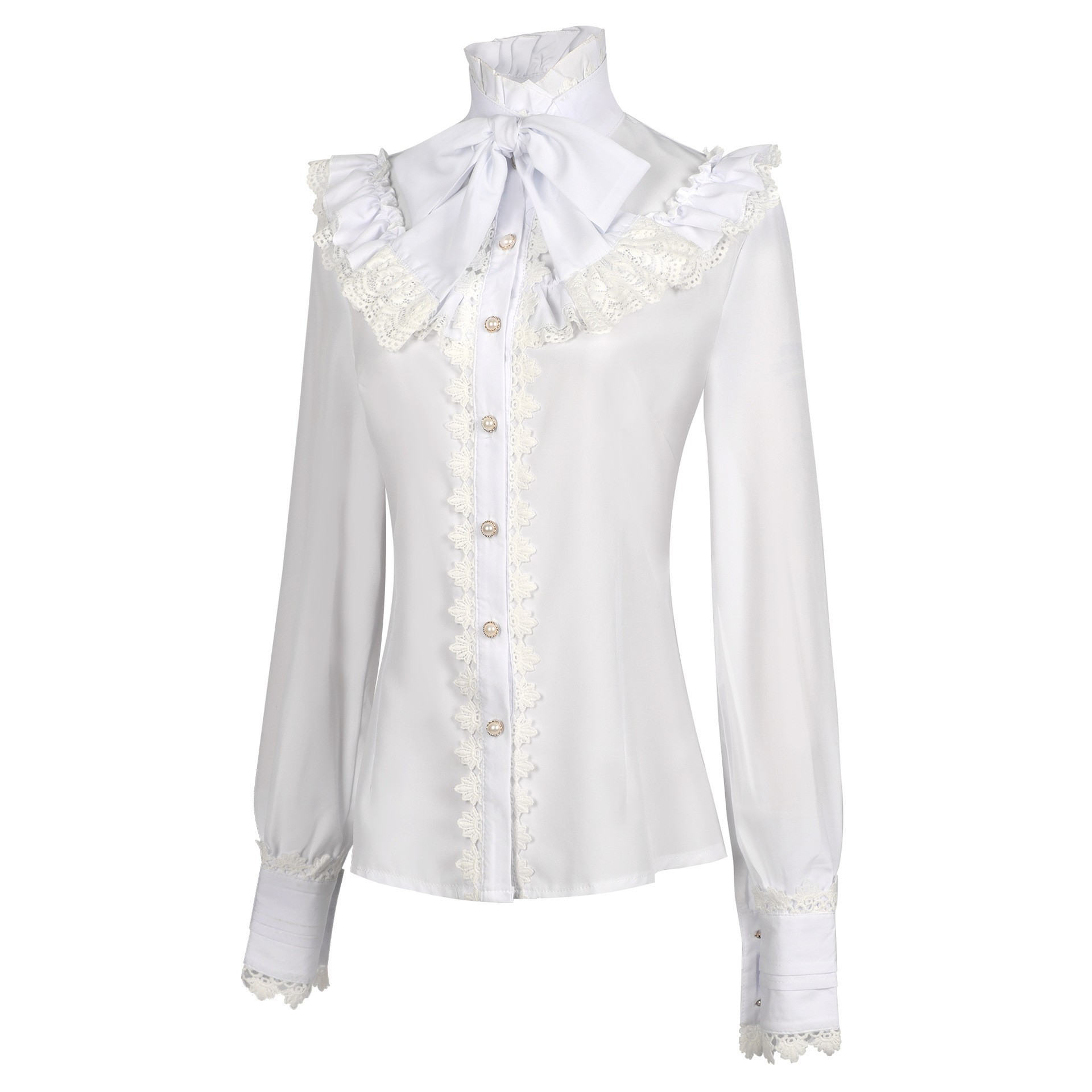 Embroidery Shirt - Yeni Gelen Kadın Viktorya Dönemi Gotik
