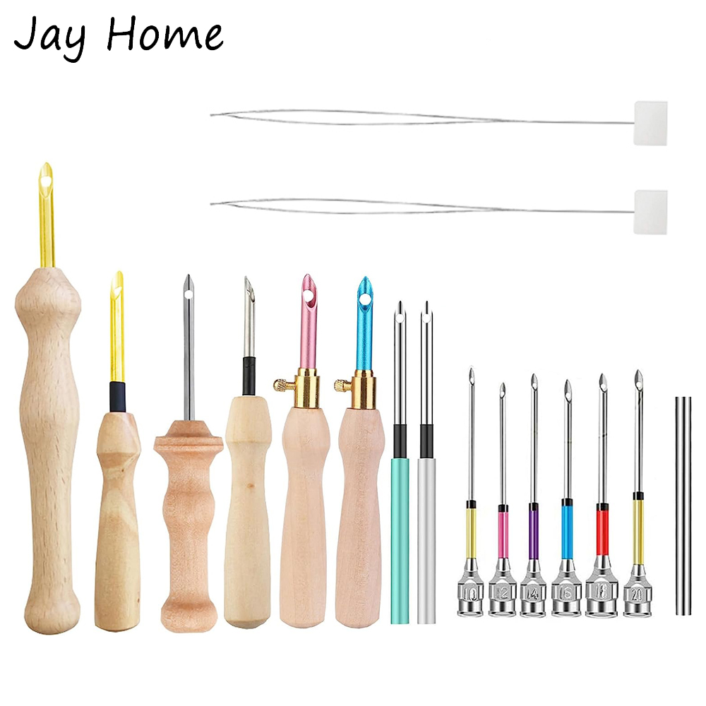 Punch Needle Handle - Yumruk İğne Seti Ahşap Nakış Kalem