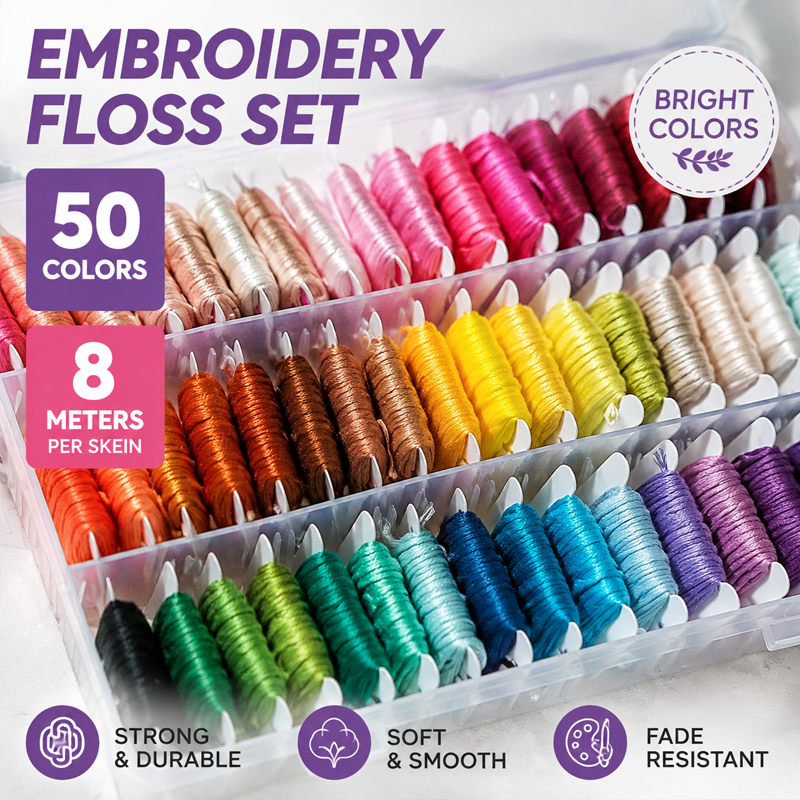 Embroidery Diy - %100 Pamuk Nakış İpliği Seti, Saklama
