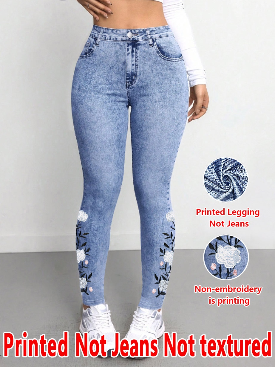 1293 [Baskılı Pantolon - Denim - Embroidery Effect incelemesi ve fiyatı