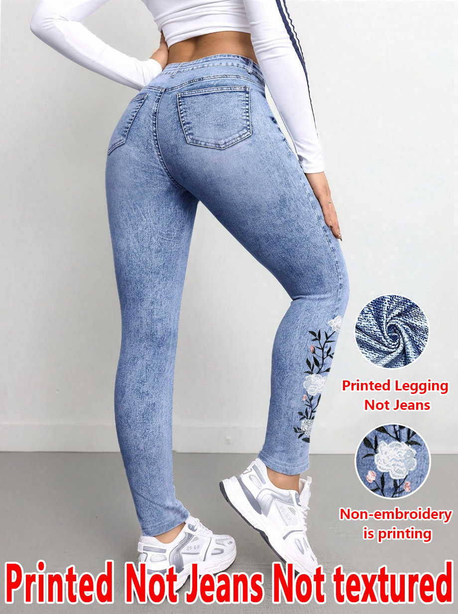 1293 [Baskılı Pantolon - Denim - Embroidery Effect incelemesi ve fiyatı