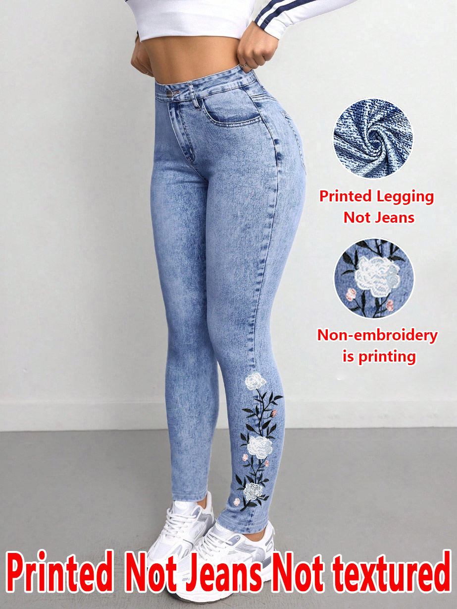 1293 [Baskılı Pantolon - Denim - Embroidery Effect incelemesi ve fiyatı