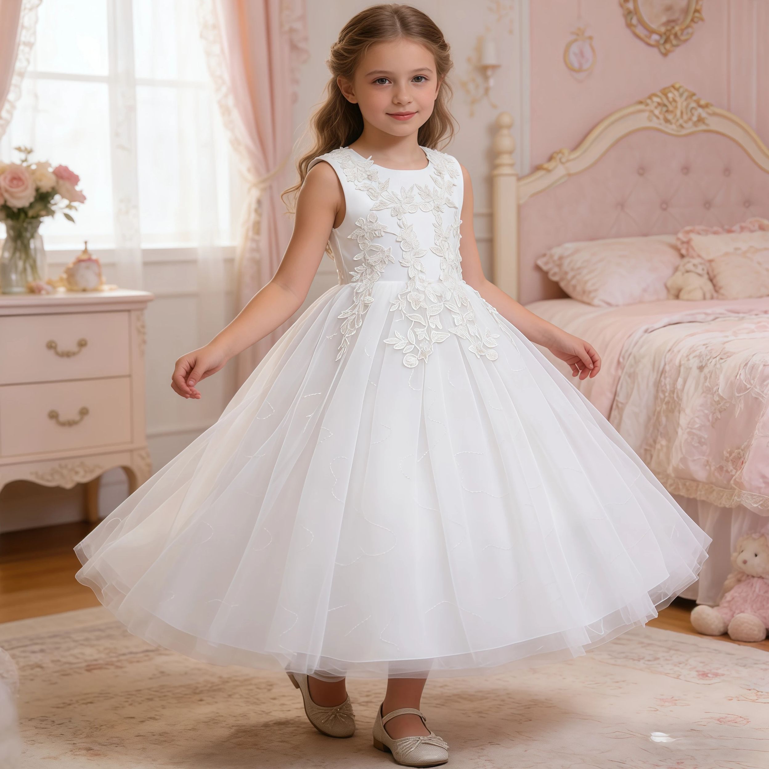 Genç Kızlar Payetler Nakış Ned - Embroidery White Dress incelemesi ve fiyatı
