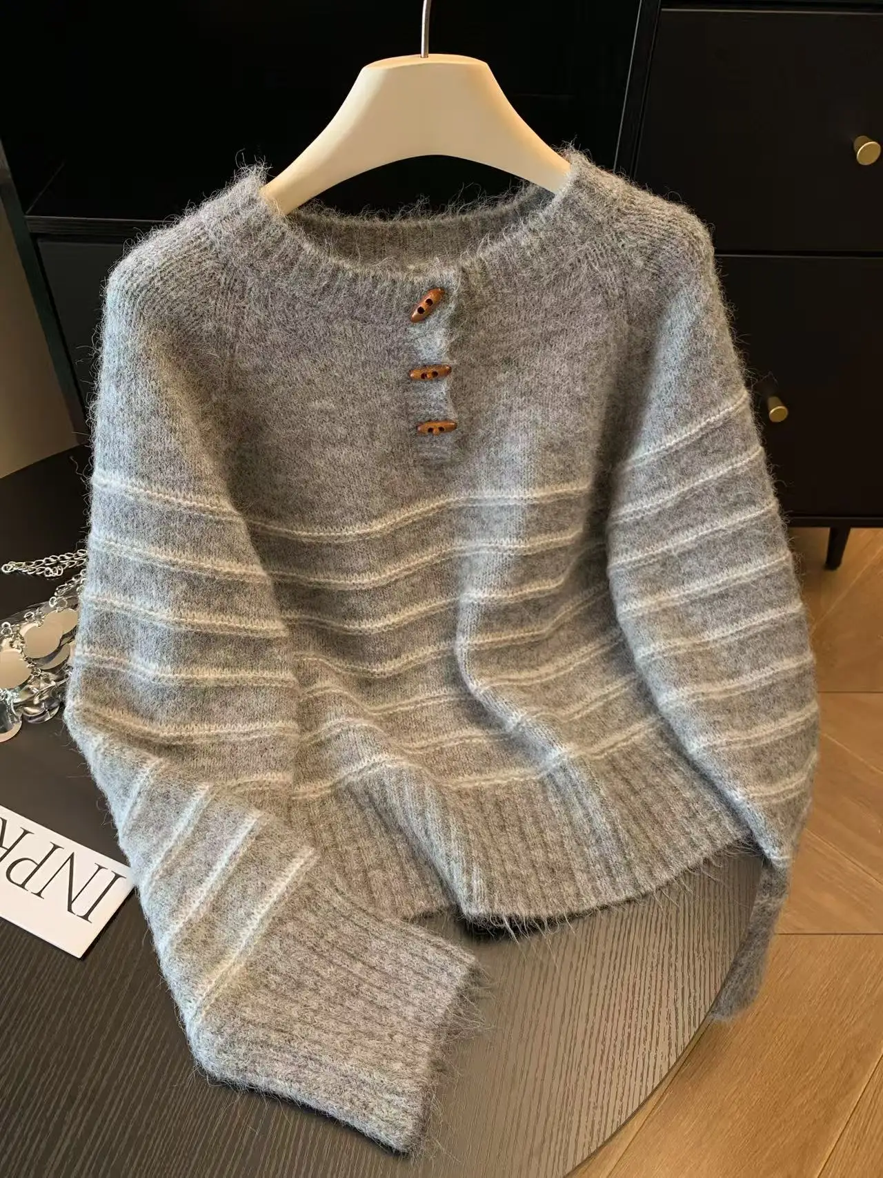 Sonbahar Kış Kadın Çizgili Yün - Embroidery Shirt incelemesi ve fiyatı