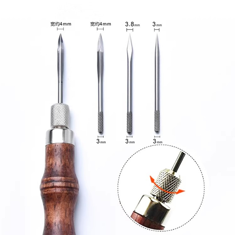 Ahşap Saplı 4'ü 1 Arada Deri D - Punch Needle Handle incelemesi ve fiyatı
