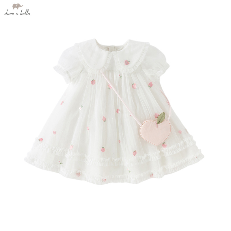 Dave Bella Kız Bebek Örgü Pren - Embroidery White Dress incelemesi ve fiyatı