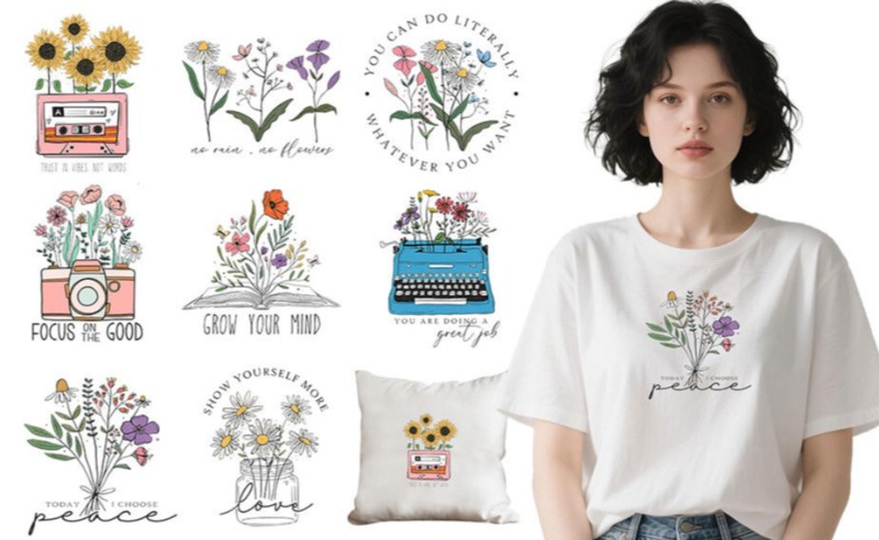 Çizgi Film Çiçek Desenli Ütüyl - Embroidery Diy incelemesi ve fiyatı
