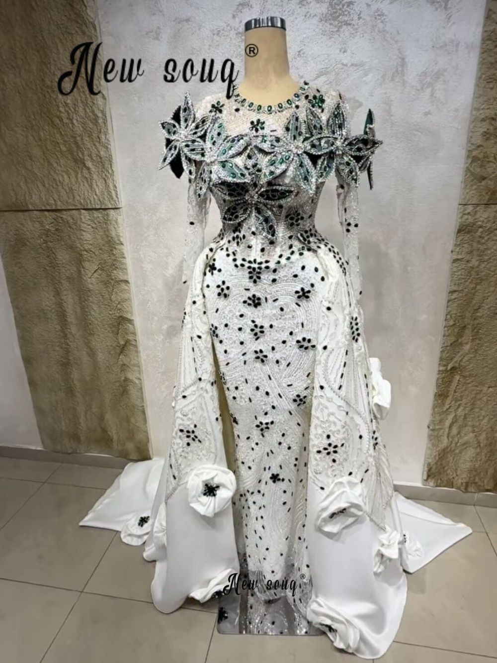 Lüks İşlemeli Beyaz Balo Elbis - Embroidery White Dress incelemesi ve fiyatı