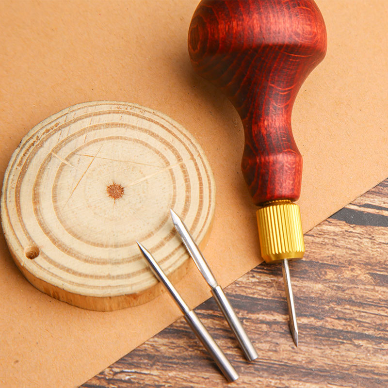 1 takım DIY Deri Yumruk Awl Ah - Punch Needle Handle incelemesi ve fiyatı