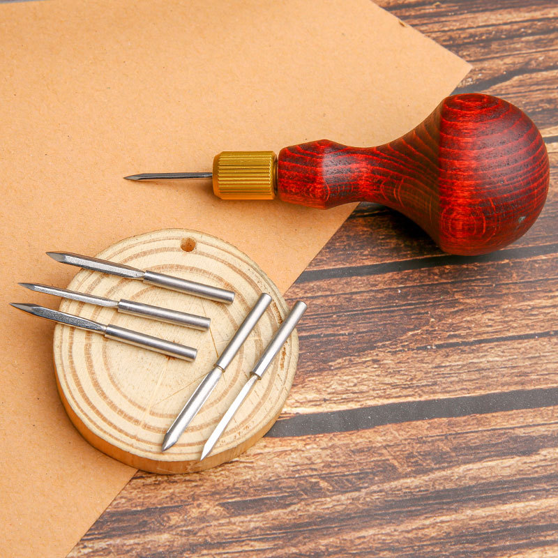 1 takım DIY Deri Yumruk Awl Ah - Punch Needle Handle incelemesi ve fiyatı