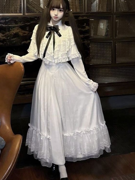 Japon Kısa Kollu Fiyonklu Dant - Embroidery White Dress incelemesi ve fiyatı
