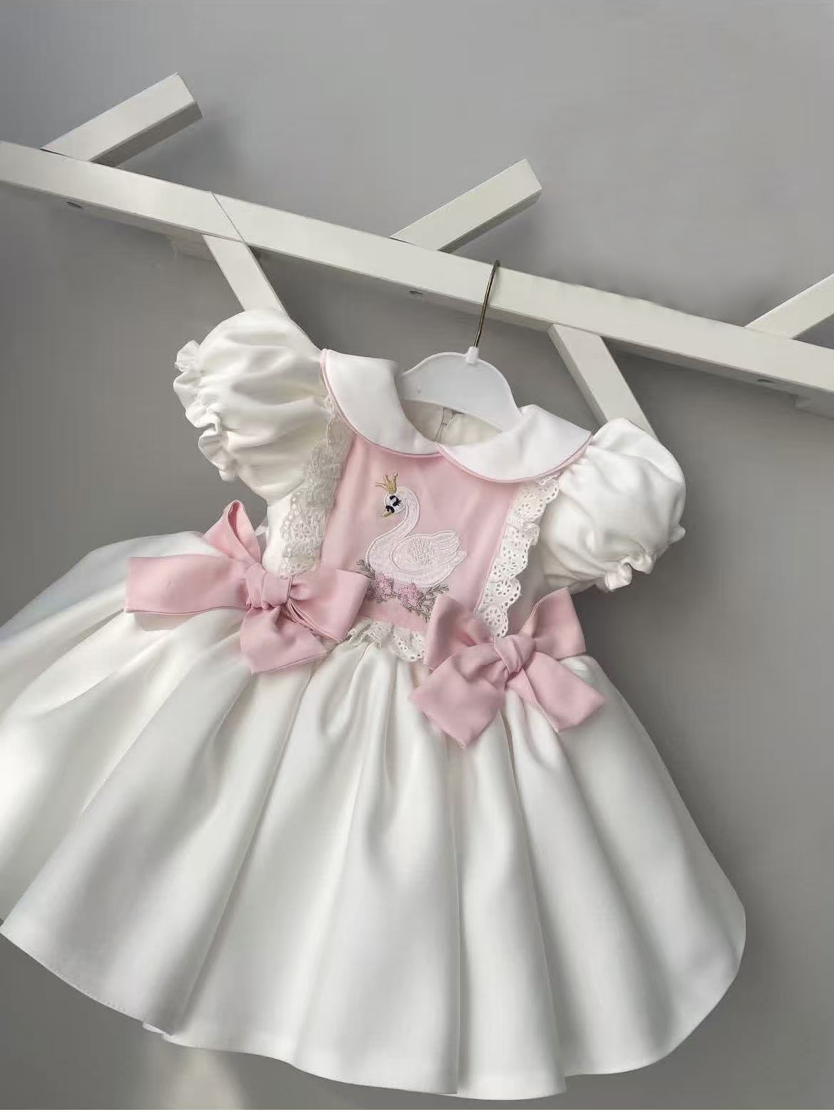 0-12Y Bebek Kız Yaz Beyaz Kuğu - Embroidery White Dress incelemesi ve fiyatı