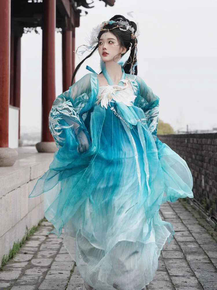 Yeni Tavuskuşu Hanfu Bayan mod - Embroidery Shirt incelemesi ve fiyatı