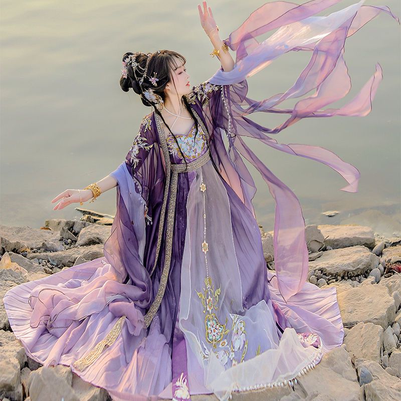 Çin Hanfu elbise kadınlar gele - Embroidery Yellow incelemesi ve fiyatı